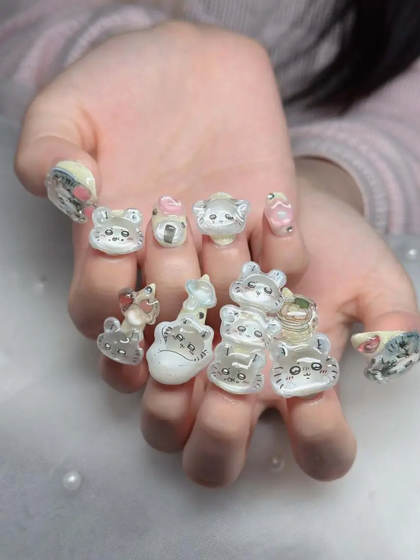 ネイル オーロラネイル チークネイル フットネイル ジェルネイル 韓国ネイル ハンドネイル H.baby Nail Salonのネイルデザイン
