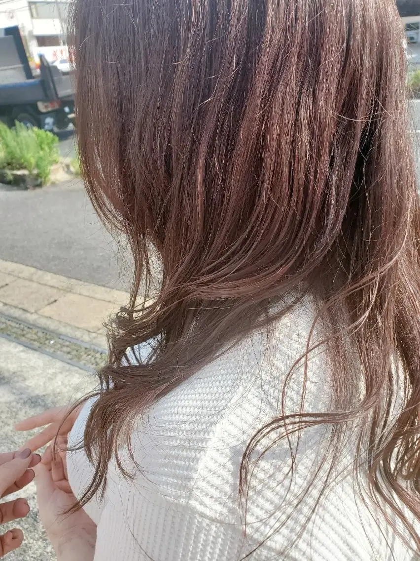 セミロング カラー 透明感カラー バイオレットカラー 北九州美容室 🕊️わかな✂︎のヘアスタイル