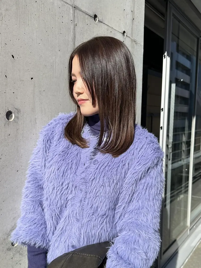 ロング カラー 透明感カラー 顔まわりレイヤー 韓国風ヘア レイヤーカット ロング カット ヘアカラー トリートメント 要プライベートサロン vert🌿マルイ裏のヘアスタイル