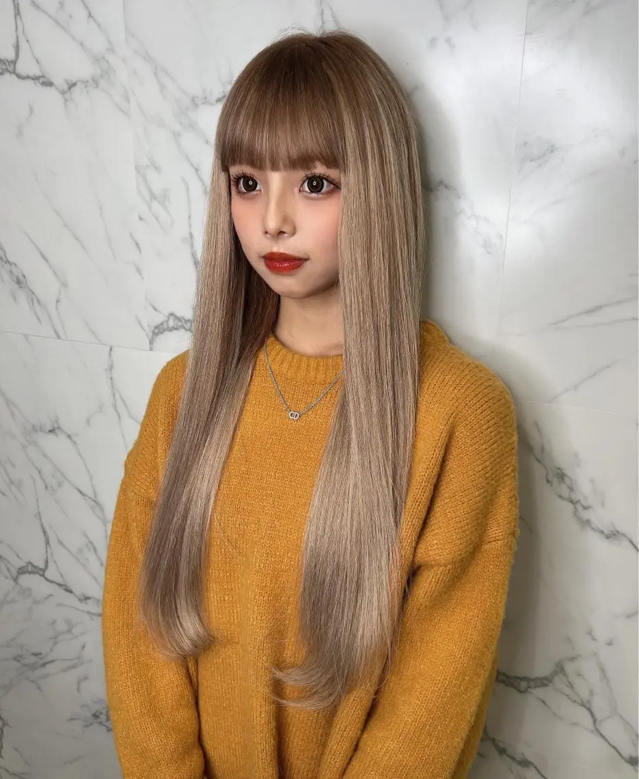 ロング ヘアカラー トリートメント 秋葉原　柏木絢汰 ✨当日予約okのヘアスタイル