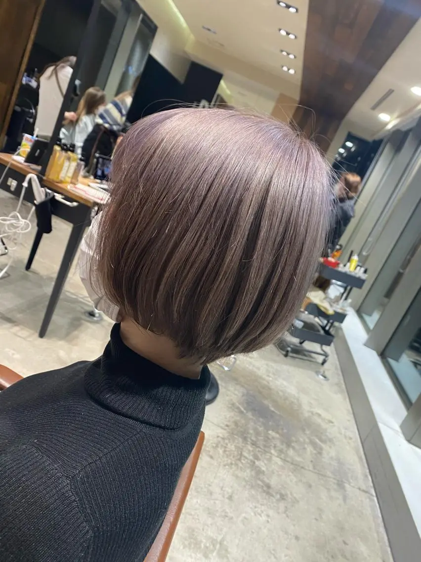 カラー カット ヘアカラー トリートメント 顔まわりの神様✨ 透明感カラー藤嶋秀幸のヘアスタイル