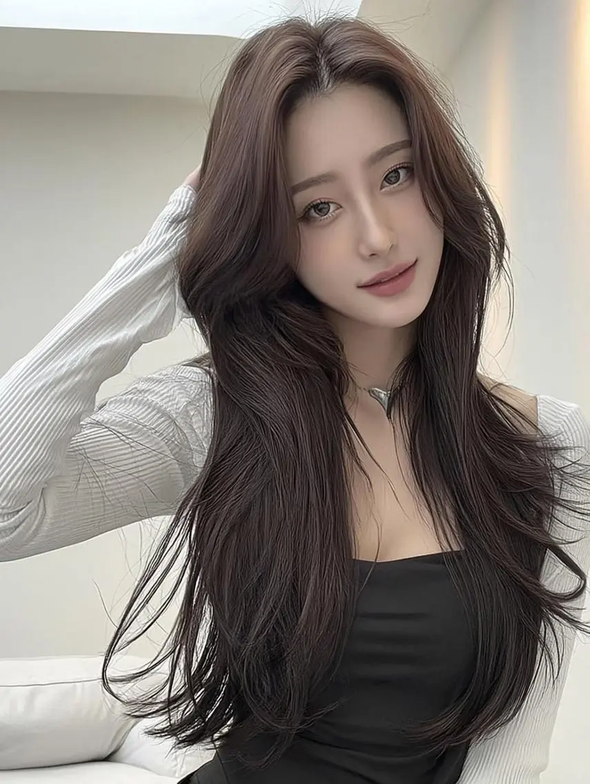 ロング カラー カット ヘアカラー FOCUS JAPANのヘアスタイル