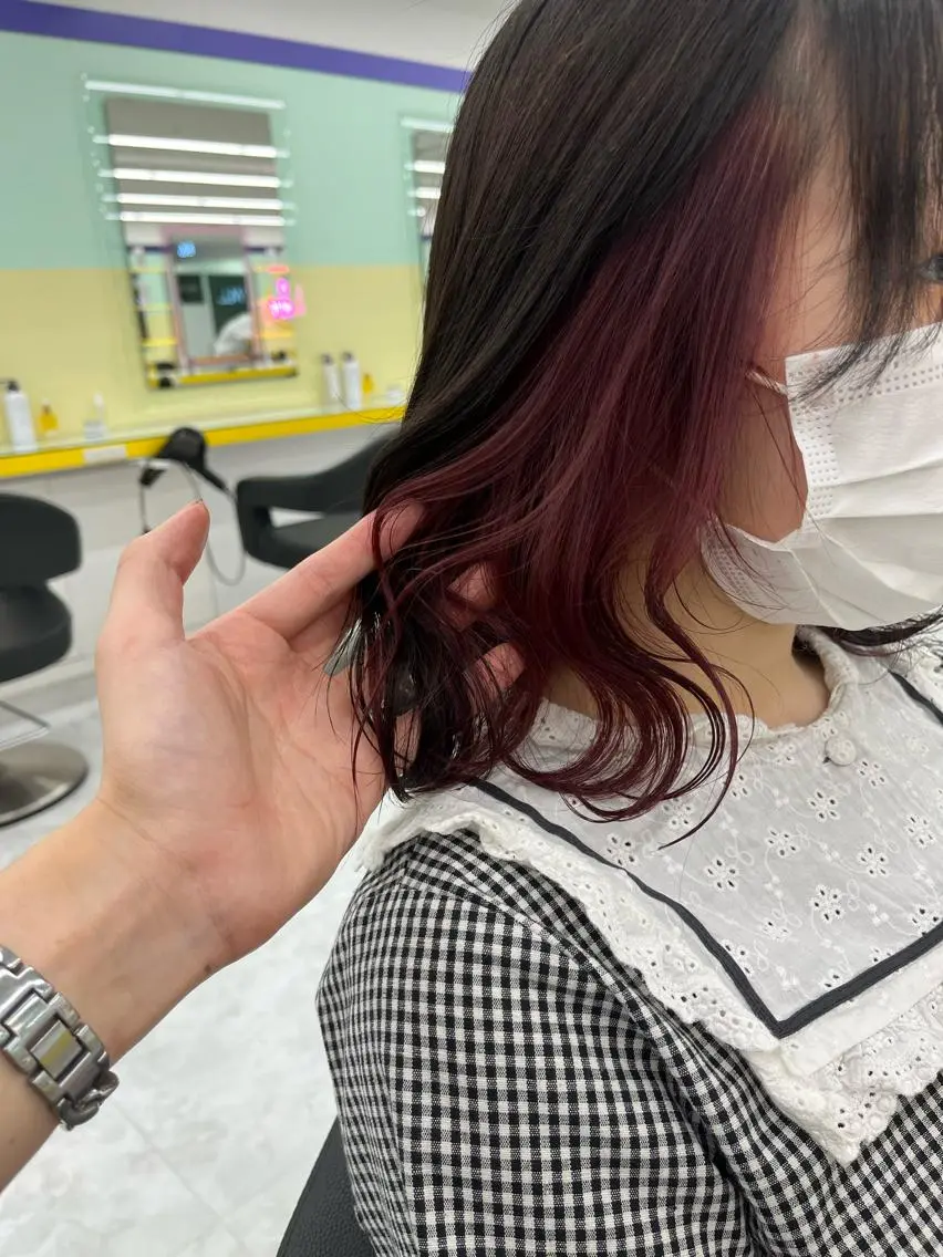 ミディアム ヘアカラー トリートメント ヘッドスパ ヘアセット 🪞透明感カラー🫧 縮毛矯正🥇かずきのヘアスタイル