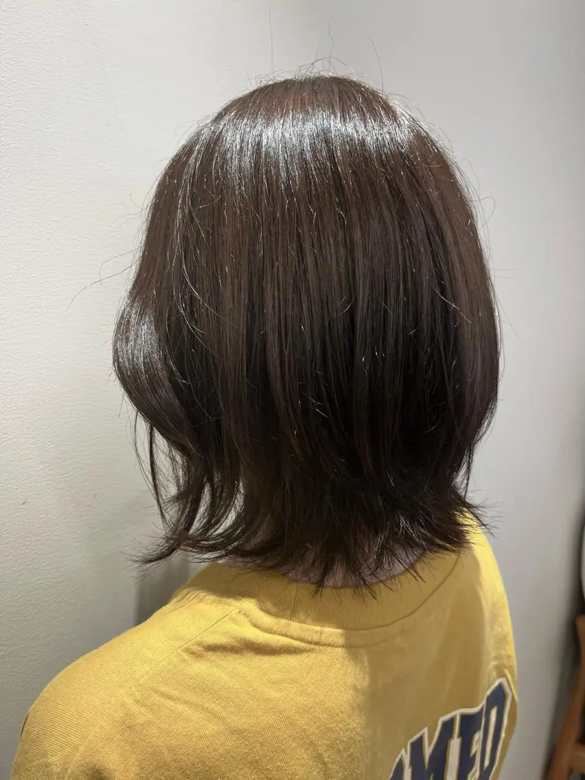 ミディアム カラー アッシュ アッシュブラウン ブラウンカラー おくだ　りお /ハイトーンカラーのヘアスタイル