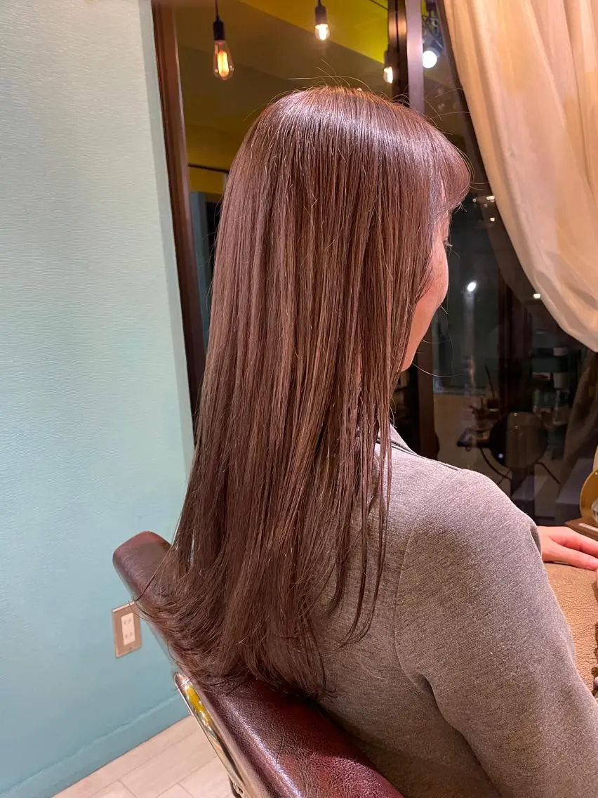 ロング カラー アッシュ アッシュブラウン ブラウンカラー ヘアカラー トリートメント 末石 智のヘアスタイル