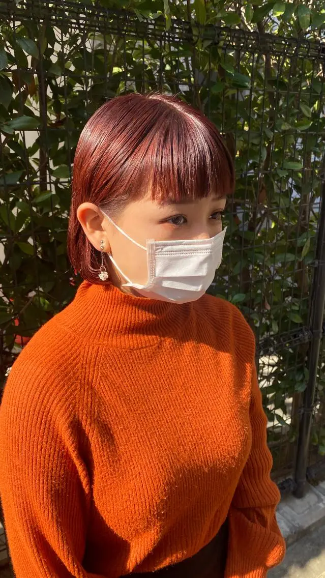ショート カラー ヘアカラー トリートメント お支払いは現金のみ MIZUKIのヘアスタイル