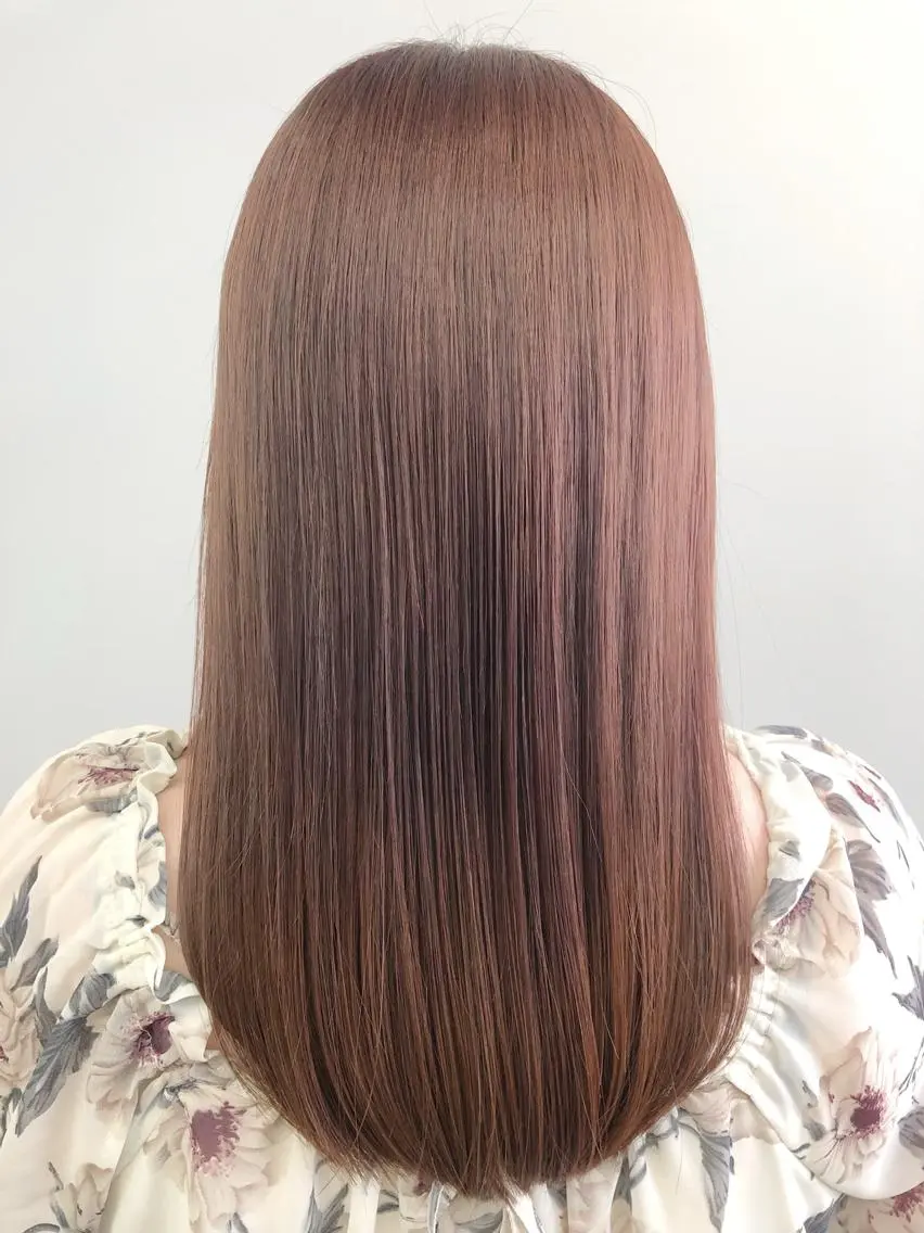 セミロング カラー ベージュカラー ブラウンカラー ピンクカラー ピンクベージュ ピンクブラウン 代表 YUKI ☆のヘアスタイル