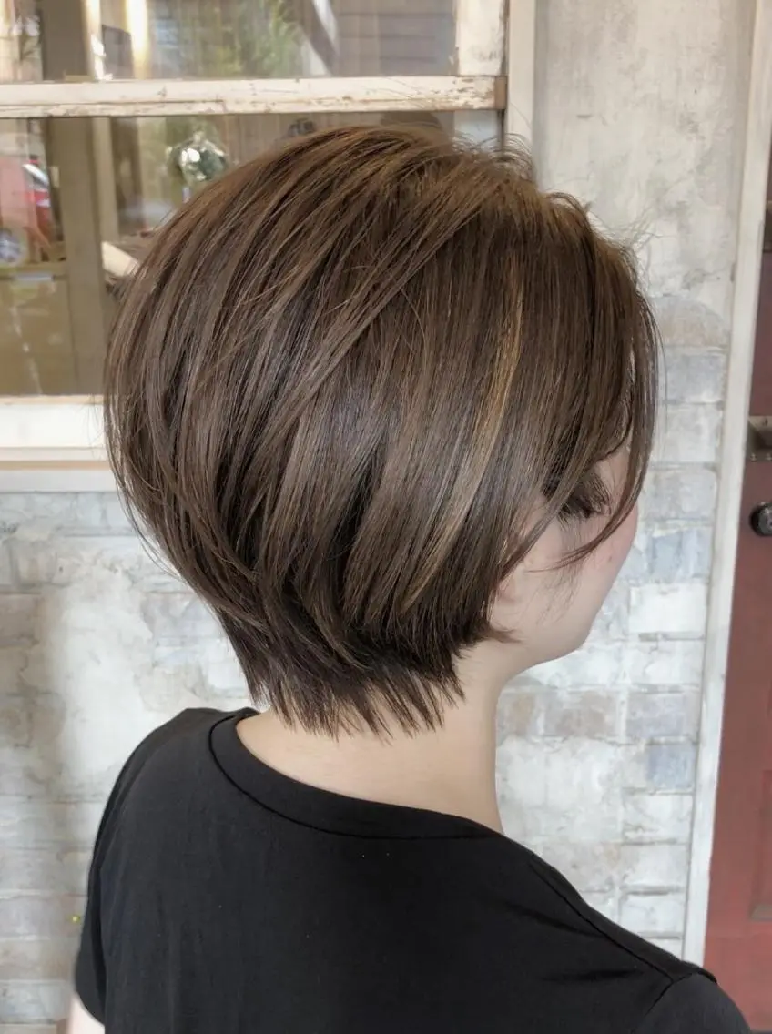 ショート カラー ショートボブ ベージュカラー ミルクティーベージュ ボブ ショートヘア カット ヘアカラー トリートメント hair salon Zöld.のヘアスタイル