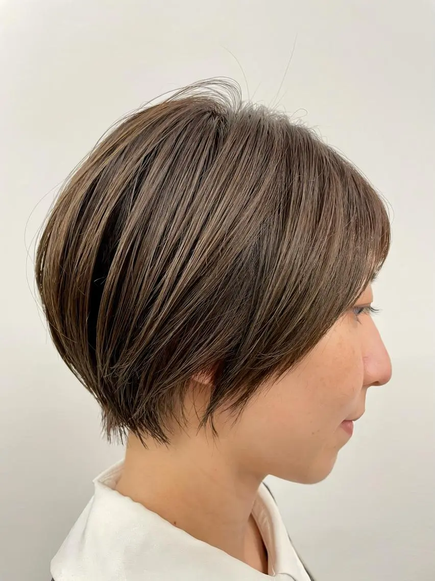 ショート カラー ショートボブ ハンサムショート ボブ ショートヘア 笠原 健人のヘアスタイル