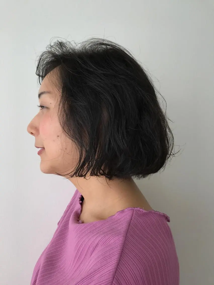 ショート パーマ いけだ ひかり ハイライトくびれヘアのヘアスタイル