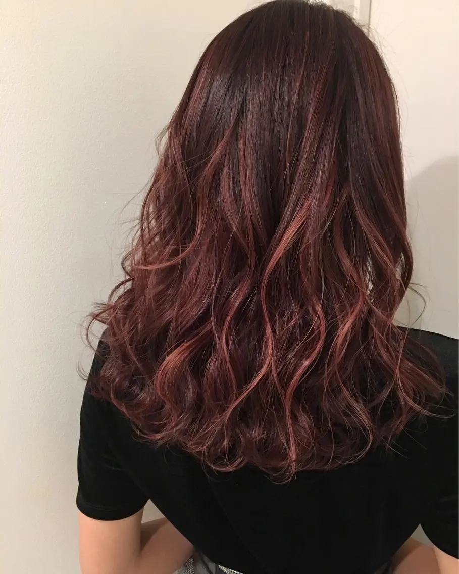 セミロング カラー 🌈評価No.1🌈 艶髪カラー❌エクステのヘアスタイル