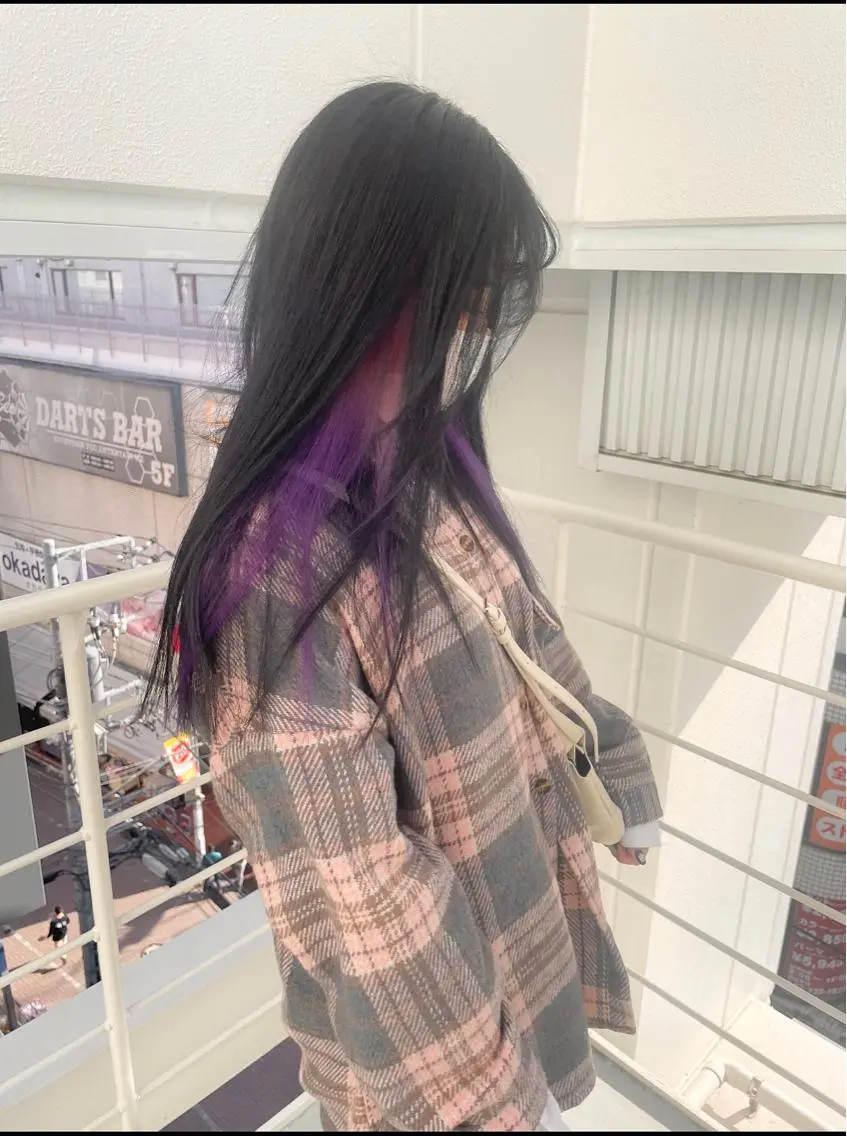ロング ハイライト 髪質改善 レイヤーカット カット ヘアカラー トリートメント 【20代ダメージ毛に 髪質改善】のヘアスタイル