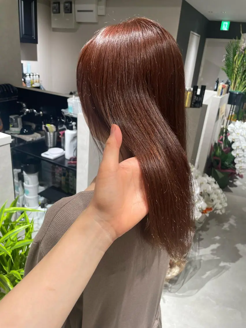ミディアム カラー バレイヤージュモデル 募集👒ヨンスクのヘアスタイル