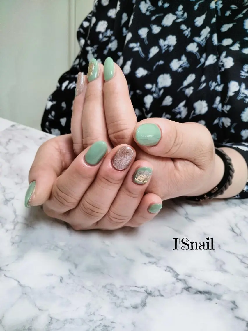 ネイル シンプルネイル ハンドネイル I'S nail 佐野のネイルデザイン