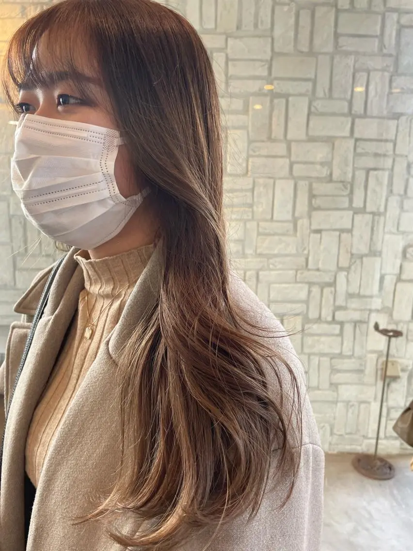 ロング カラー レイヤーカット たなか りなのヘアスタイル