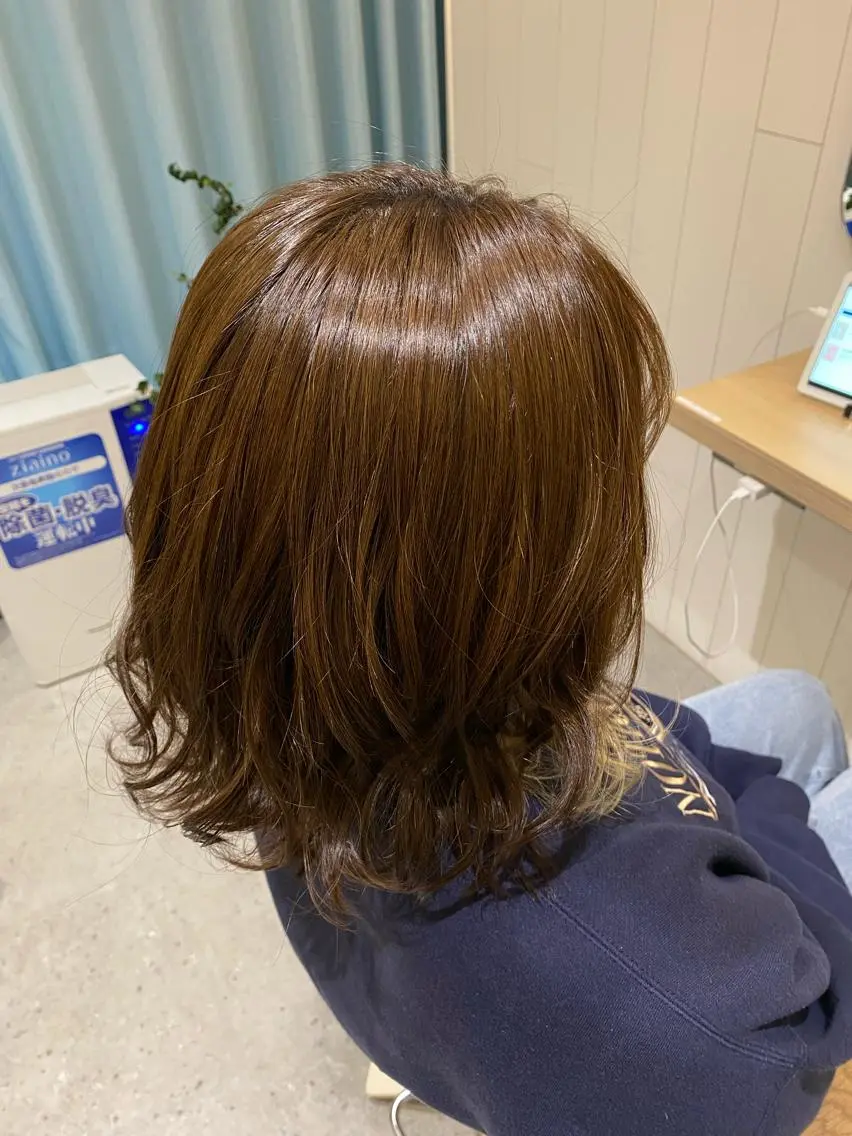 ミディアム カラー メンズパーマ・ カット モリヤ🌺のヘアスタイル