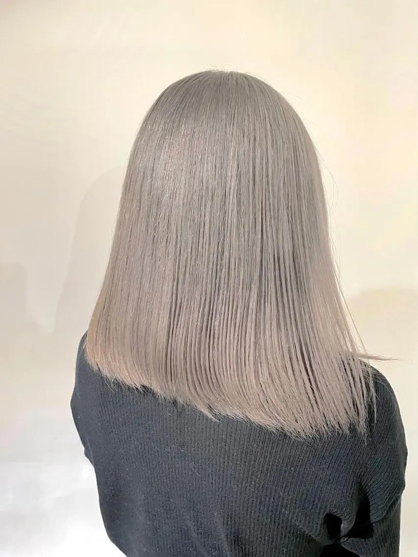ミディアム ケアカラー ヘアカラー トリートメント 暖色カラー🍒 ケアブリーチ/akiのヘアスタイル