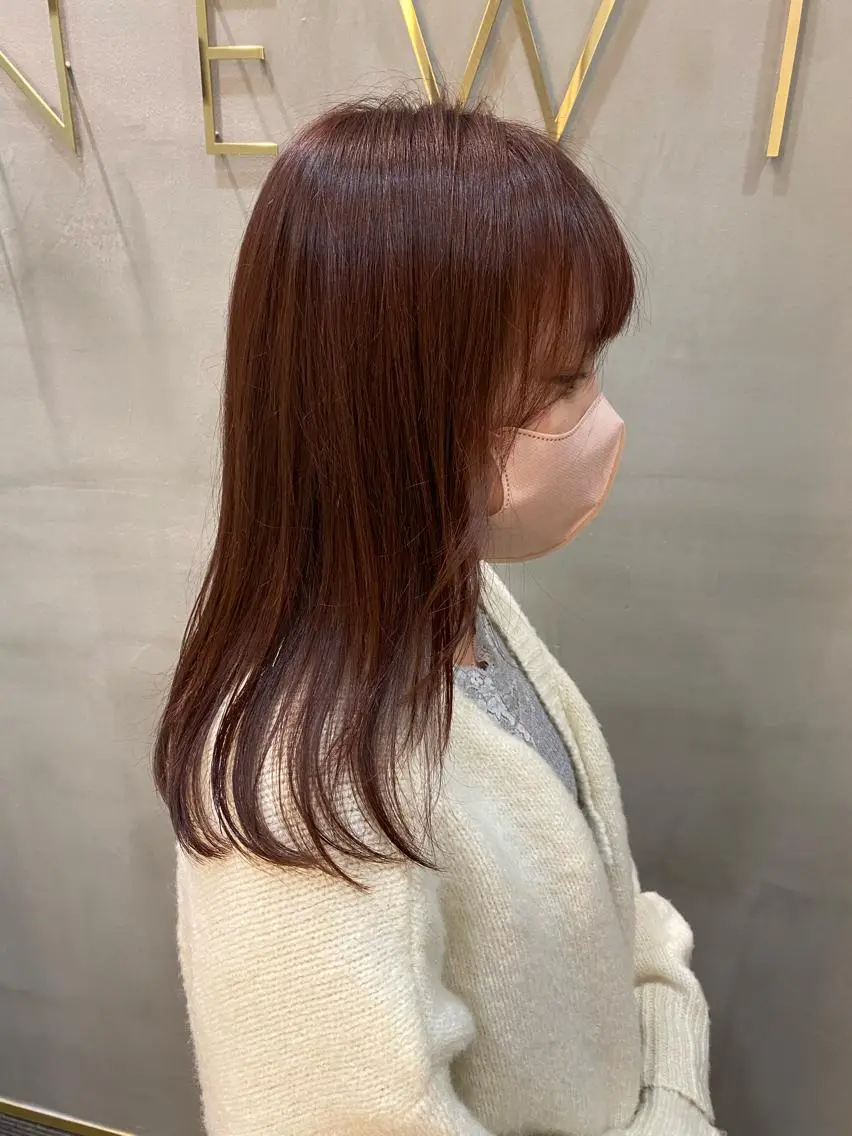ミディアム カラー 韓国×髪質改善カラー 💎hinaのヘアスタイル