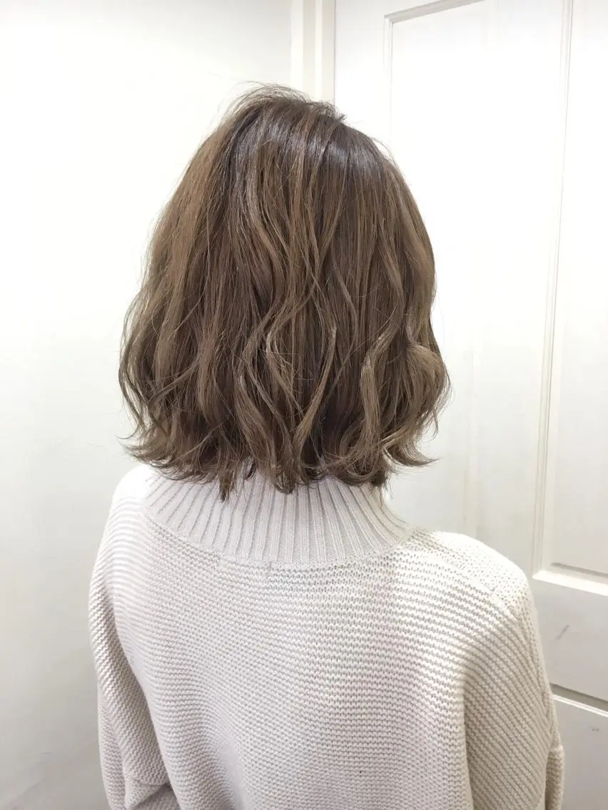ミディアム カラー パーマ ヘアアレンジ メンズ キッズ ネイル マツエク・マツパ 代表🎀 ふわモテ愛 され髪🩷yumiのヘアスタイル