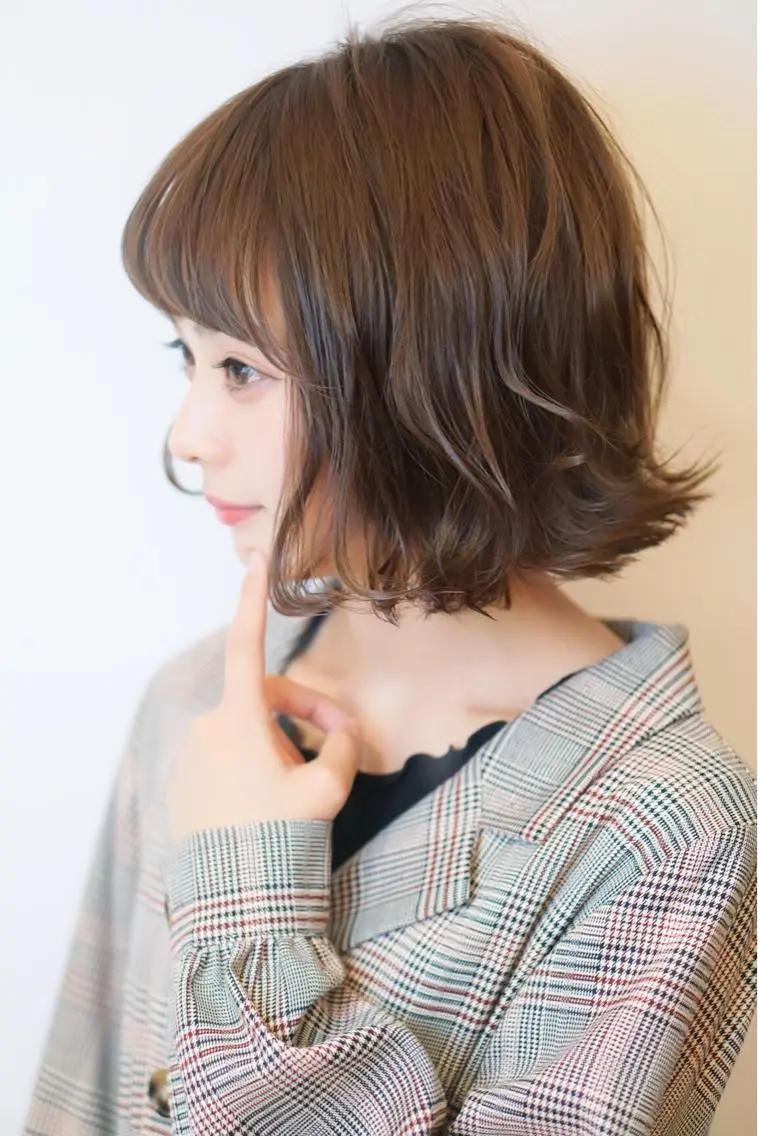ショート カラー ボブ 外ハネヘア ディレクター ノナカのヘアスタイル
