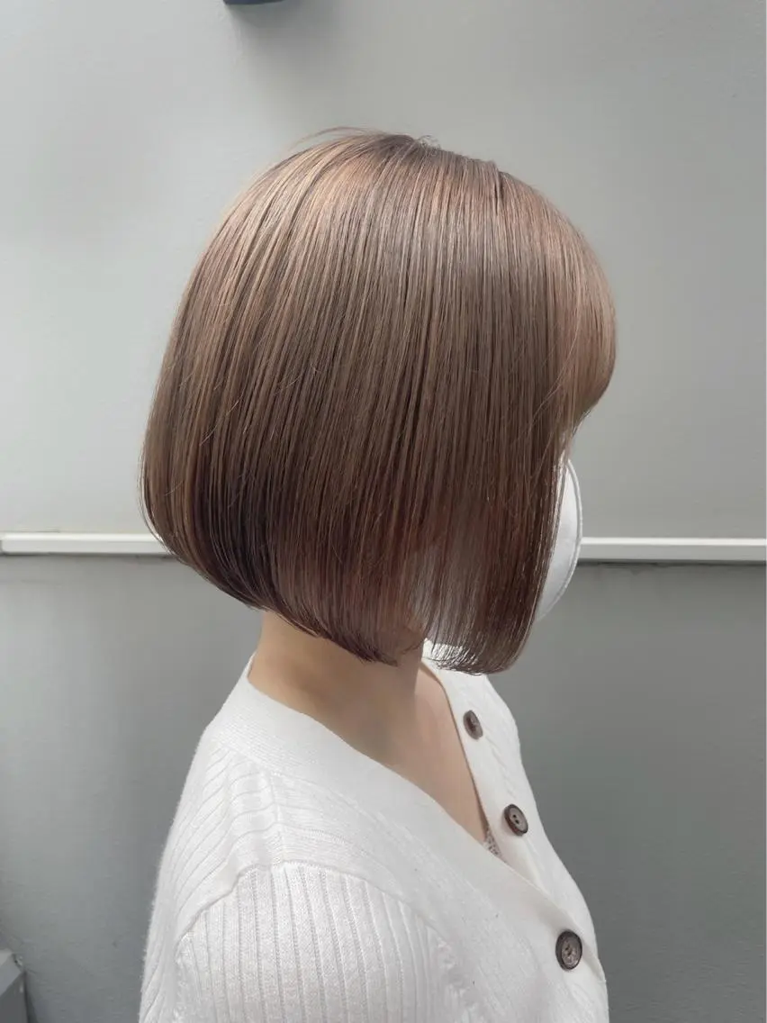 セミロング カラー ブリーチ むらたねね🌻 艶髪🫧韓国ヘアのヘアスタイル