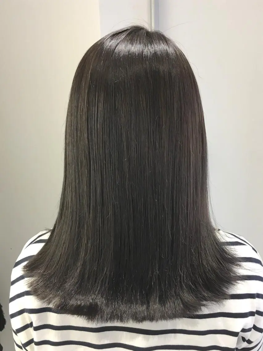 セミロング カラー グレージュ ヘアカラー トリートメント ヘアセット yoshi ☆のヘアスタイル