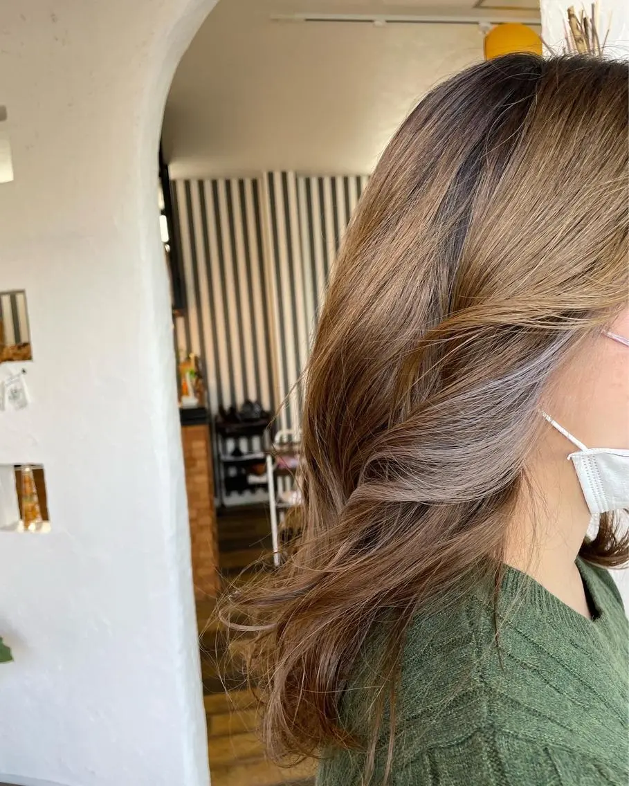 ロング カラー 🌸小掛🌸 豊橋外国人風カラーのヘアスタイル