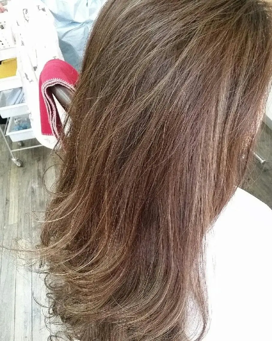 カラー ロング アッシュ ハイライトカラー 外国人風カラー ハイライト 芝 幸大のヘアスタイル