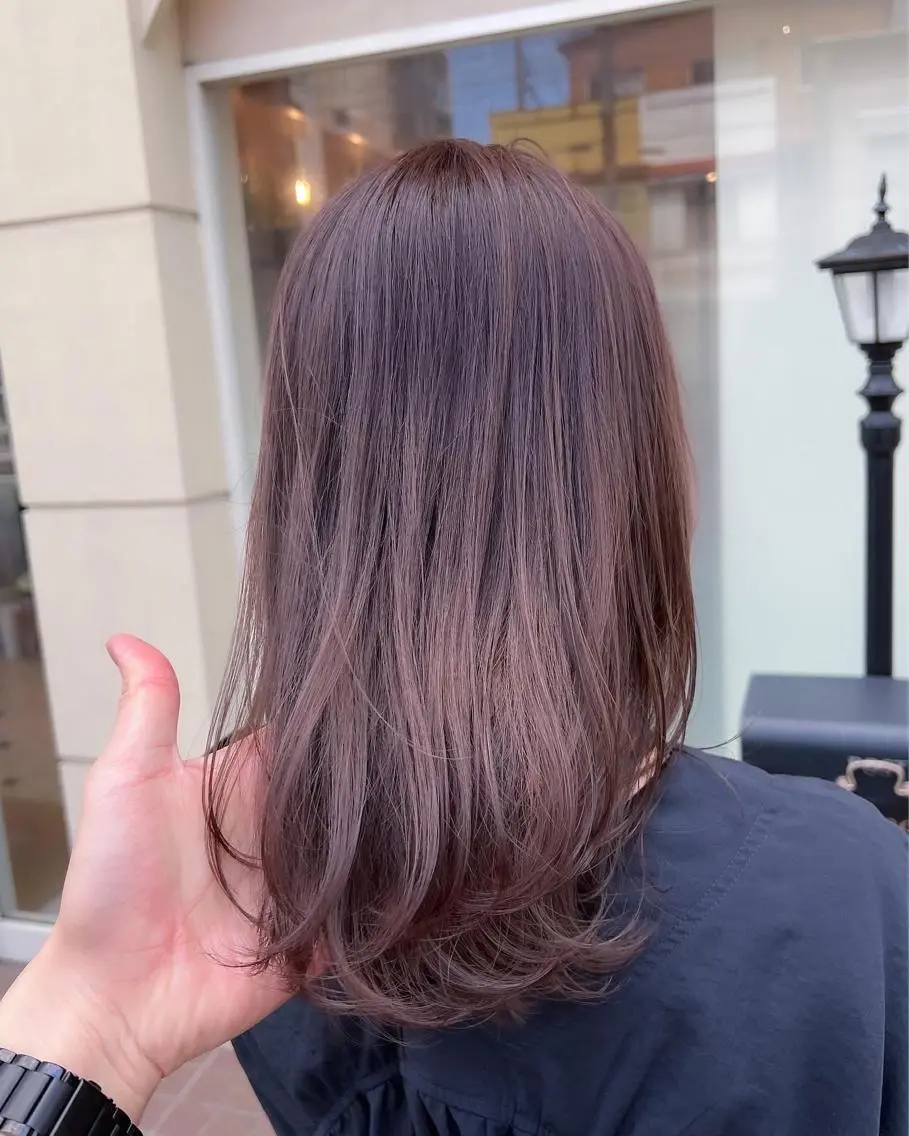 セミロング カラー 🇰🇷韓国レイヤー 錦糸町【北山謙三】のヘアスタイル