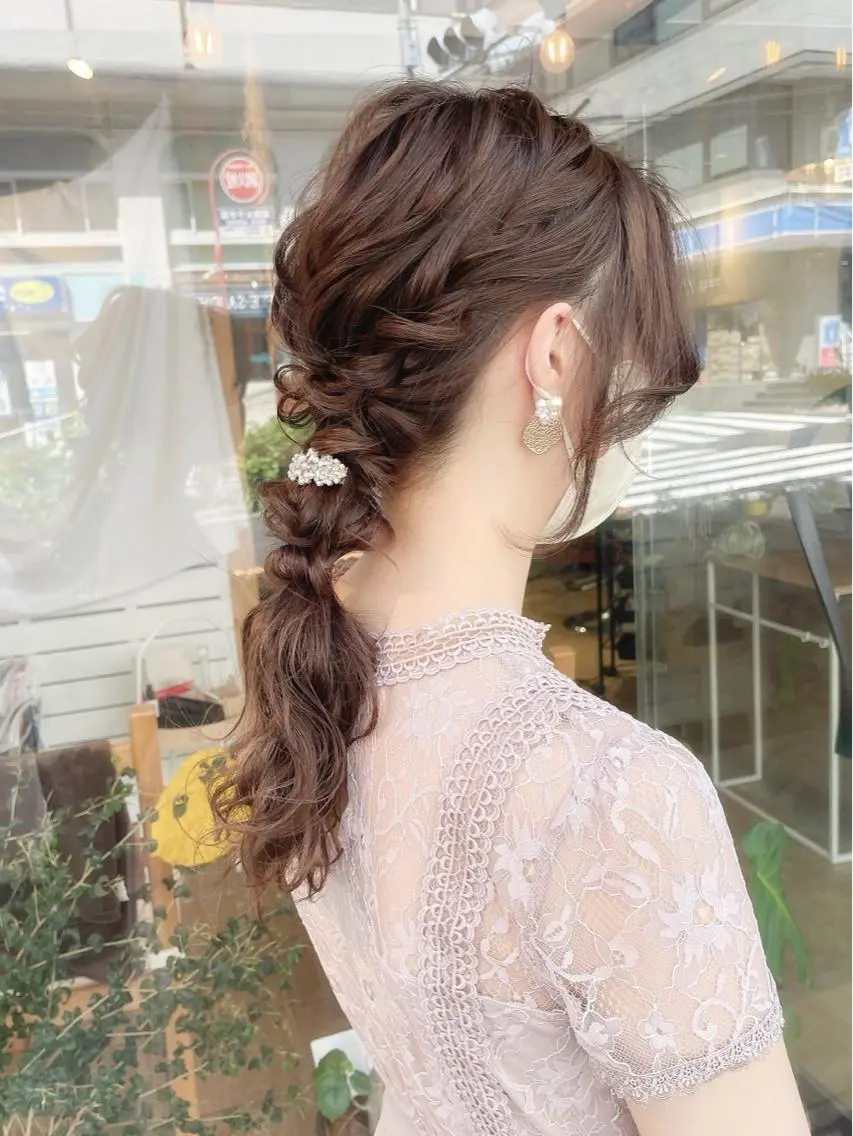 ロング ヘアアレンジ ヘアセット ヘアアレンジ にいた　かづしげのヘアスタイル