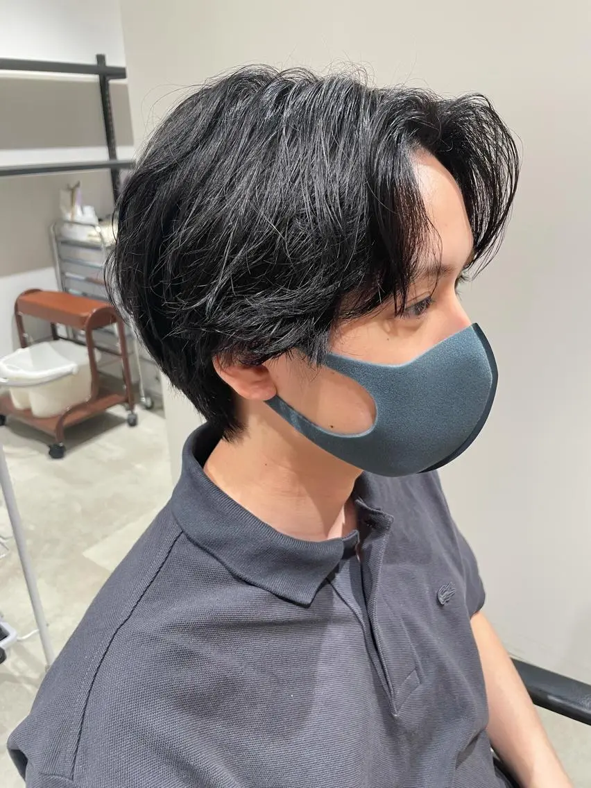 ショート カラー パーマ ヘアアレンジ メンズ パーソナルカラー合わ せたカラー🤍なつみのヘアスタイル