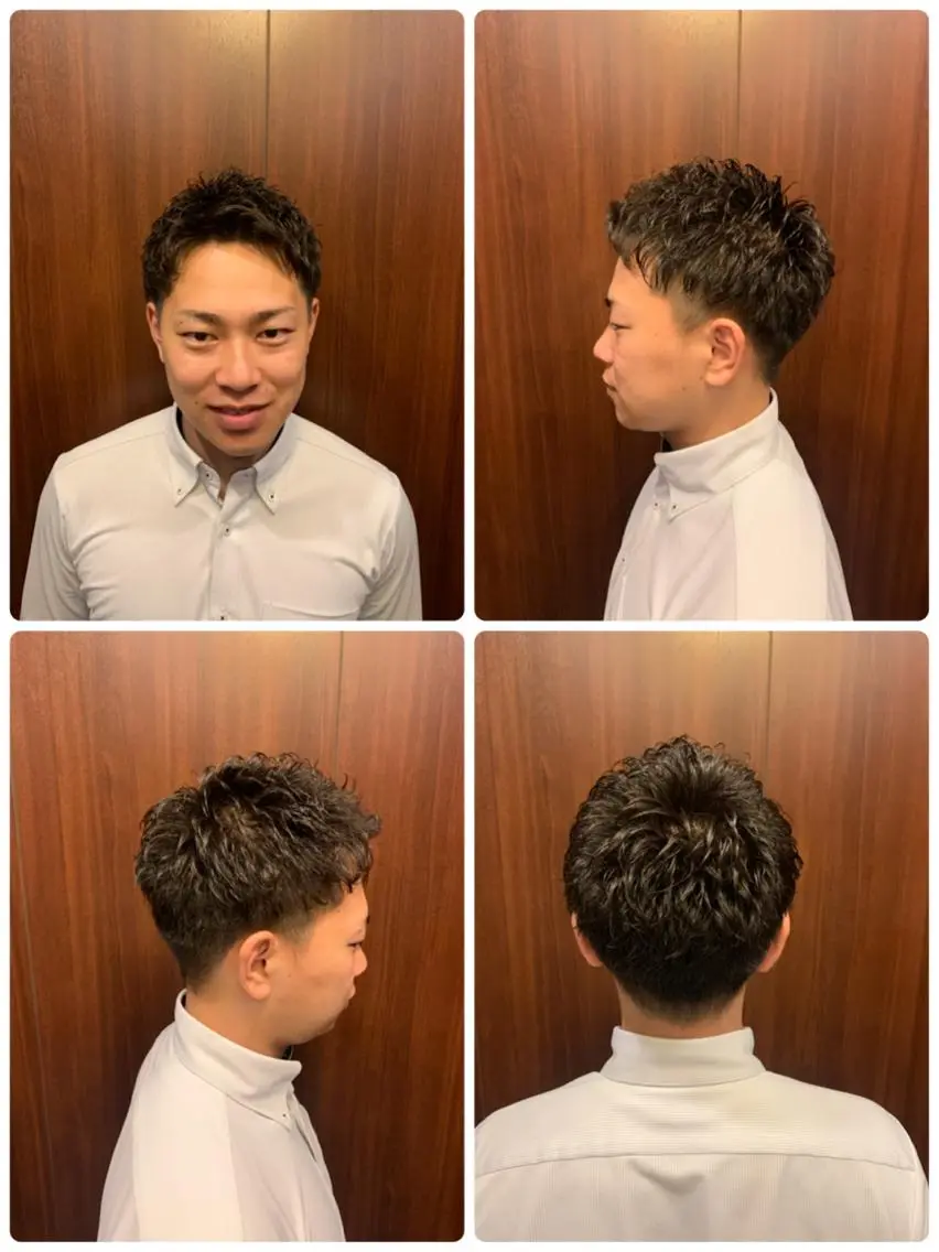 ショート パーマ メンズ メンズパーマ ショートヘア カット パーマ 高橋 大輔のヘアスタイル