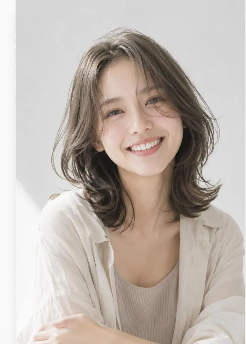 ミディアム カット ヘアカラー an・rata/ プチプラ/和歌山市駅のヘアスタイル