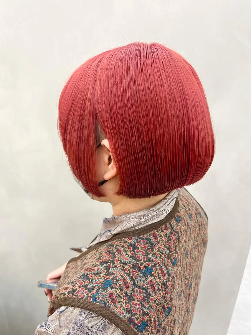 ショート カラー ヘアカラー トリートメント ヘアセット 🎀透明感 カラー🎀ミズキのヘアスタイル