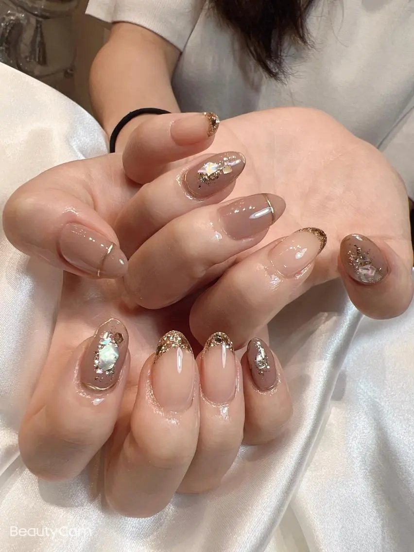 ネイル 持ち込み ハンドネイル bijou nails 蓮のネイルデザイン