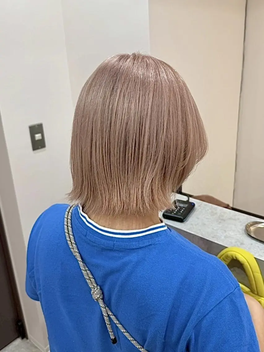 ミディアム カラー ブリーチ ダブルカラー カット ヘアカラー トリートメント ✨【公式】 juhl.横浜✨のヘアスタイル