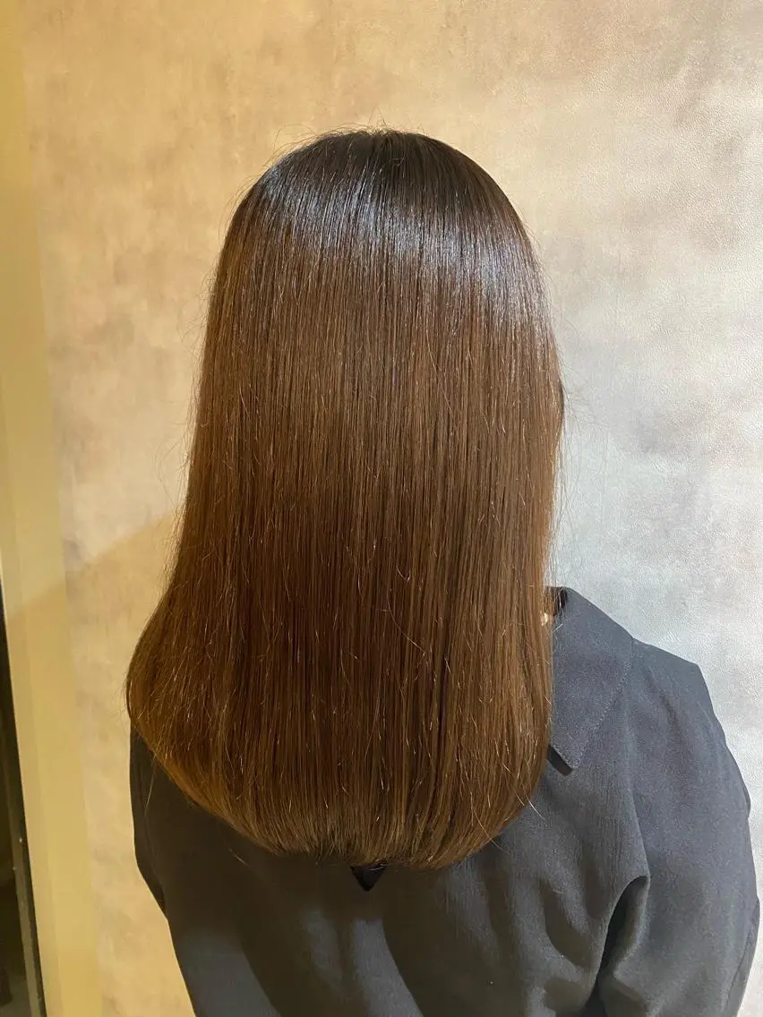 セミロング 🎀クロスパーマ/ ボブ🎀MOMONAのヘアスタイル