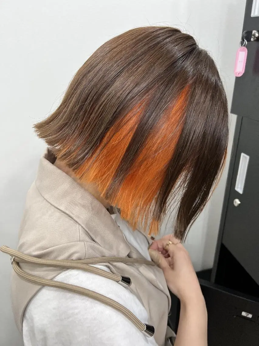 ショート ヘアカラー サニーサイド大名 ダブルカラー髪質改善のヘアスタイル