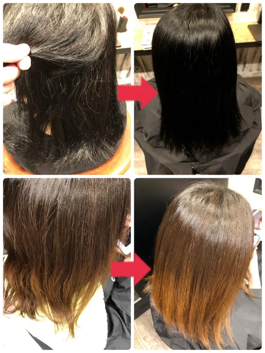 ミディアム 縮毛矯正 菅 康志のヘアスタイル