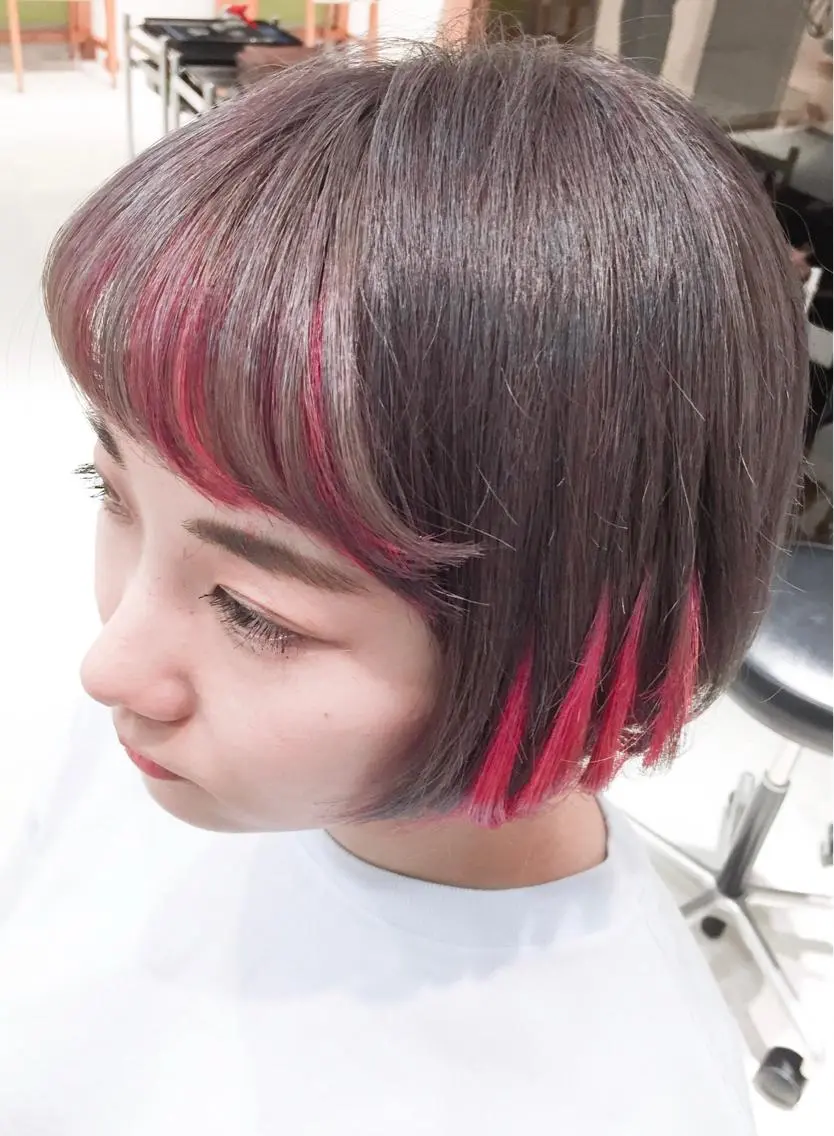 ショート カラー モテ髪透明感❤️ デイズヘアカラーのヘアスタイル
