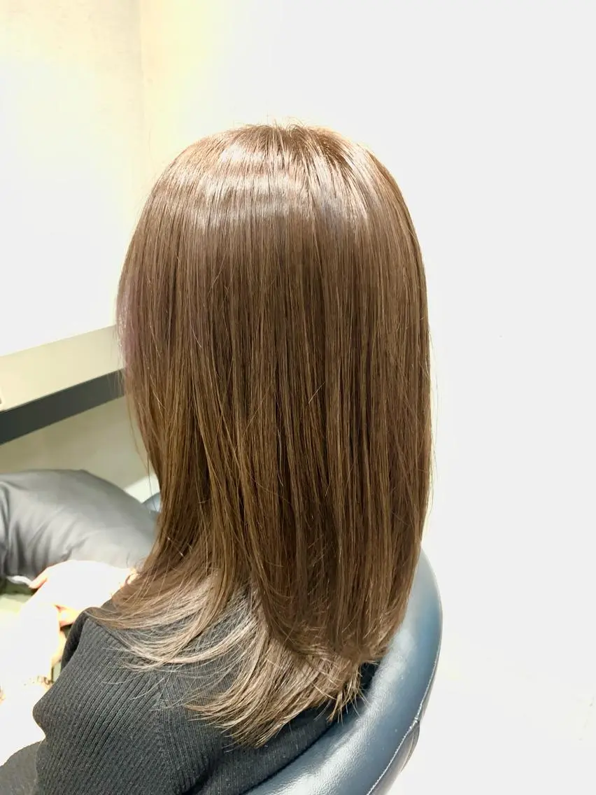 ミディアム カラー パーマ カット ヘアカラー トリートメント 🌈艶髪/髪質改善 新宿itouのヘアスタイル