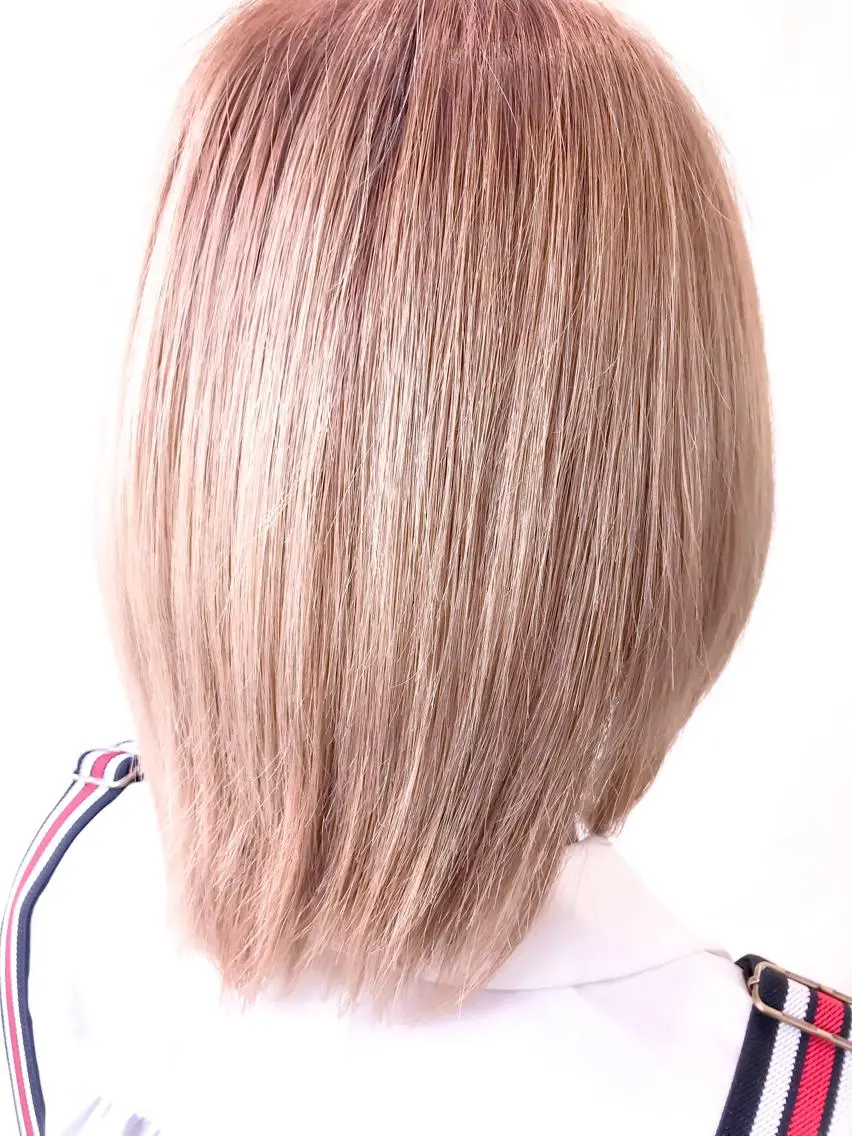 ミディアム パーマ ブリーチでもできる 縮毛矯正相原慎🌈のヘアスタイル