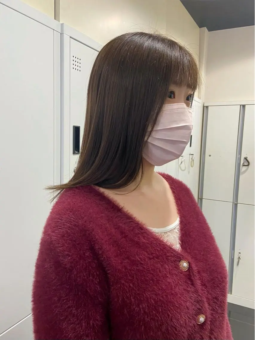 セミロング カラー ベージュカラー オリーブベージュ 髪質改善・ボブ・ ショート 丸毛一輝のヘアスタイル