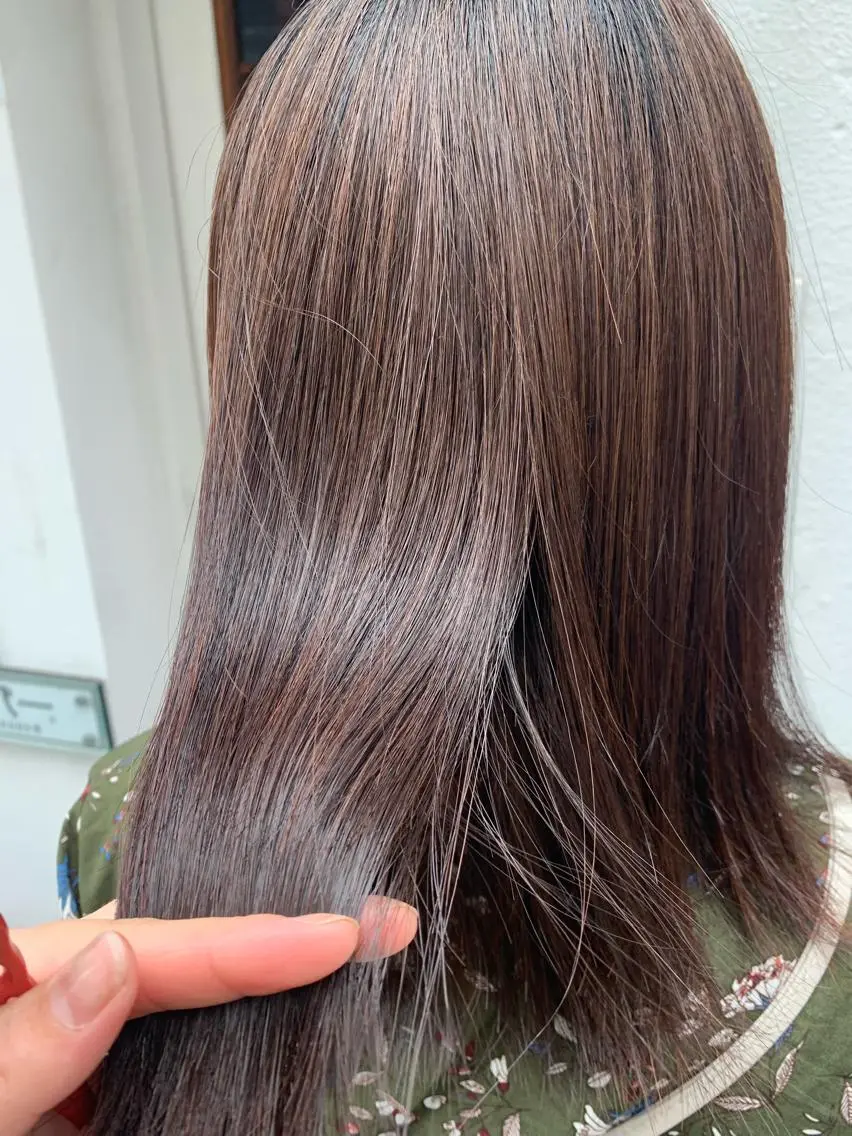 ミディアム 髪質改善 トリートメント SEAM アキホのヘアスタイル