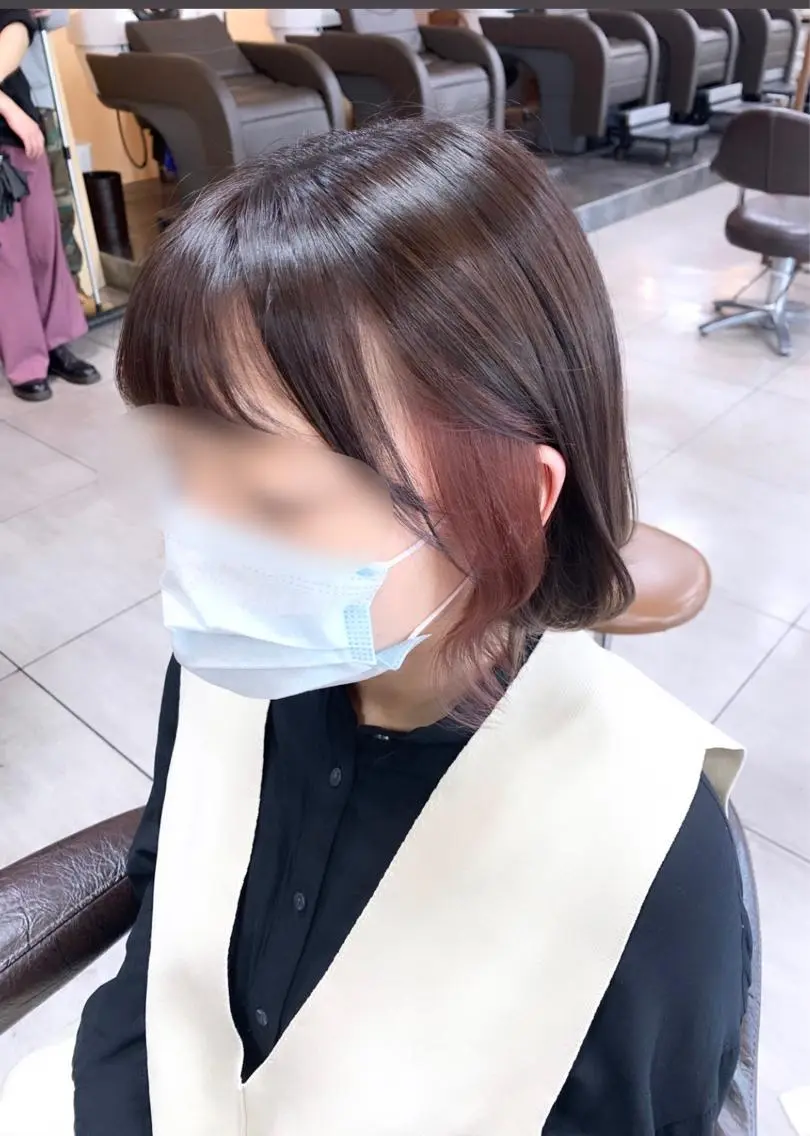 ショート ヘアカラー レイヤー/艶髪カラー 森本くるみのヘアスタイル