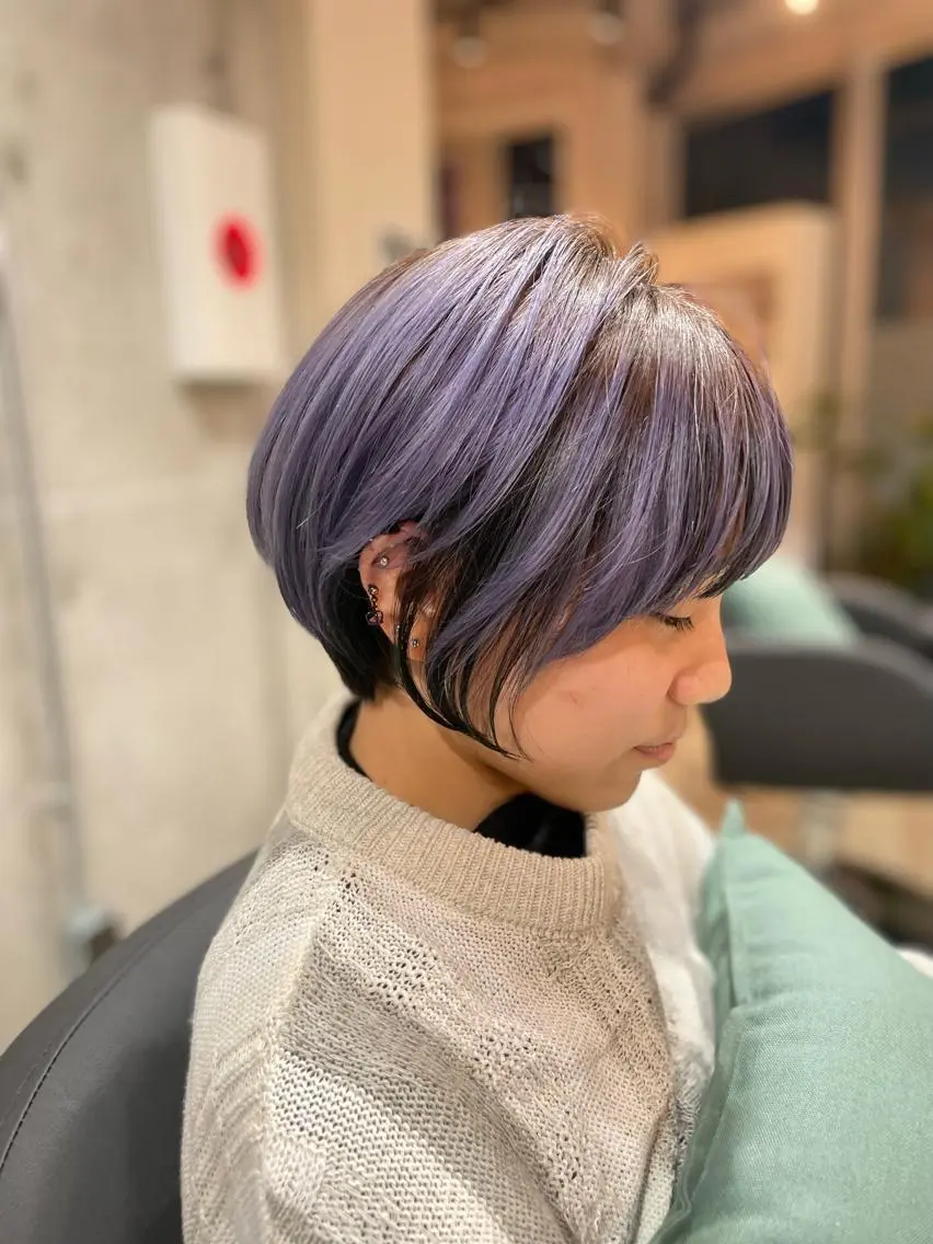 ショート カラー カット ヘアカラー トリートメント ✨髪質改善/ハイトー ン/艶髪高山のヘアスタイル