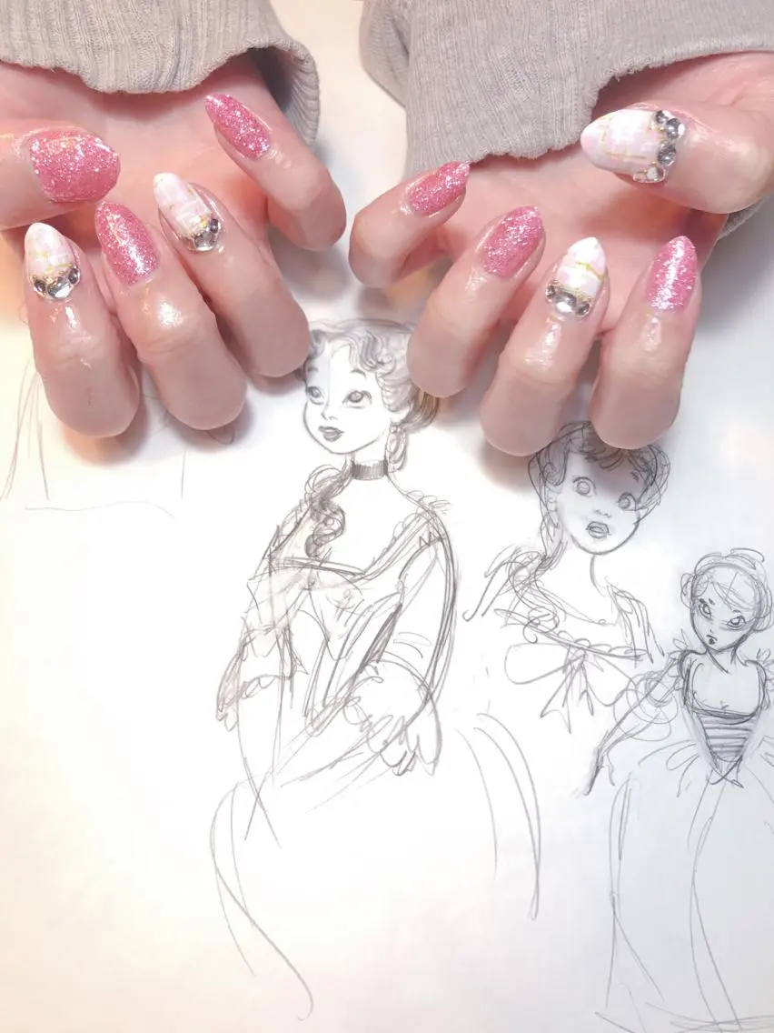 ネイル ラメ(グリッター) owlnail /持込みデザイン専門のネイルデザイン