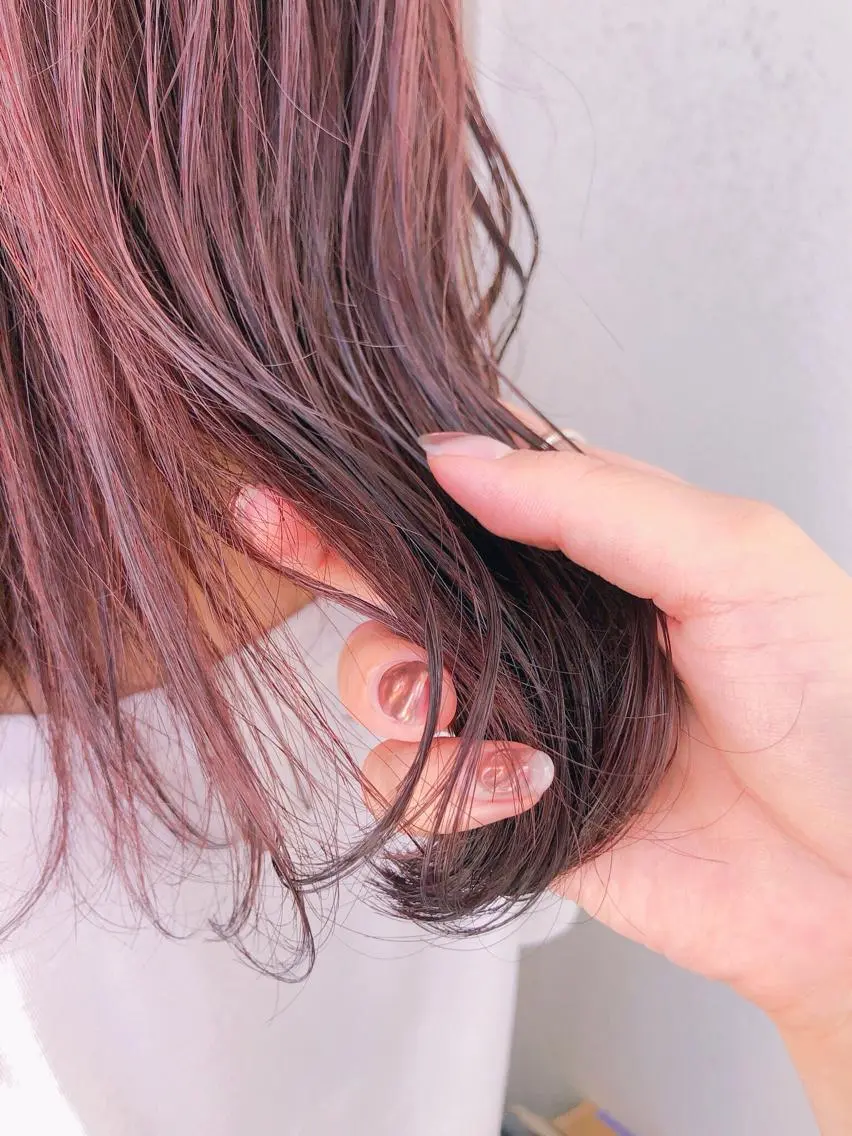 ミディアム カラー ヘアアレンジ ヘアカラー トリートメント NANA/trend style🕊🍑のヘアスタイル