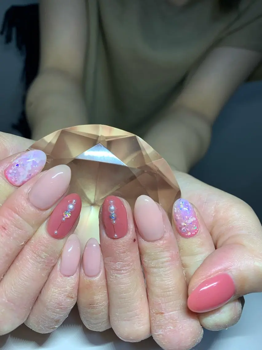 ミディアム ネイル アートネイル ハンドネイル LIAN- nailのネイルデザイン
