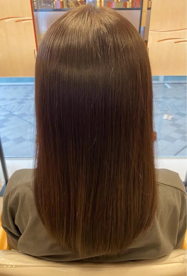 ロング カラー カット ヘアカラー トリートメント へんみ みかのヘアスタイル